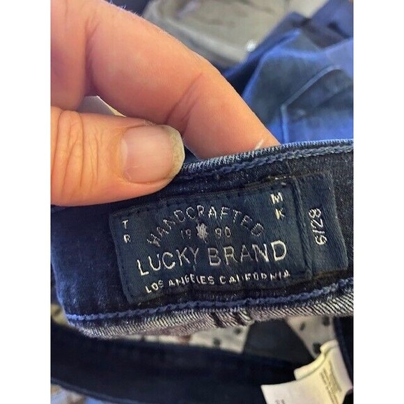 Lucky Brand Women's Size 6 Brooke Ankle Skinny Jeans Embroidered Raw Hem Cropped - Picture 9 of 11